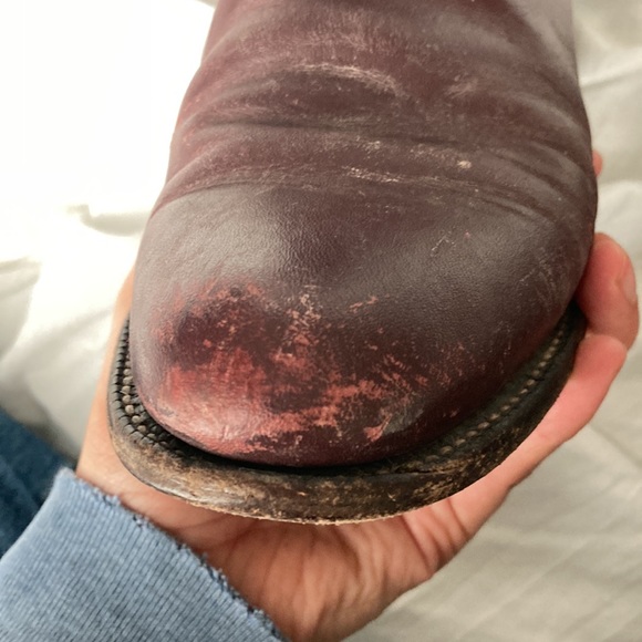 Burgundy Vintage Justin Cowboy Boots - Picture 9 of 13